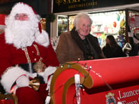Step into Christmas with lights switch on