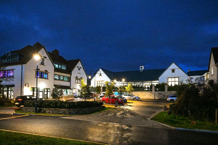 NANSLEDAN, CORNWALL : 02 December 2025. Dusk views around Nansledan. Photographed for The Duchy of Cornwall by Hugh Hastings. Kew An Lergh featured.