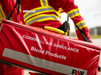 Air ambulance celebrates five years of carrying blood on board