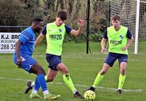 Bello's first half brace gives Bude derby victory over Camelford