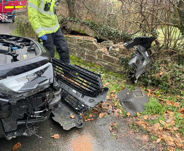 Fire crews respond to black ice crash