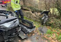 Fire crews respond to black ice crash near Holsworthy