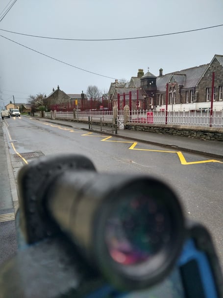 Devon and Cornwall Police during enforcement of speed limits at Delabole Primary School (Picture: Devon and Cornwall Police)