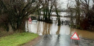 Roads submerged amid flooding chaos in North Cornwall