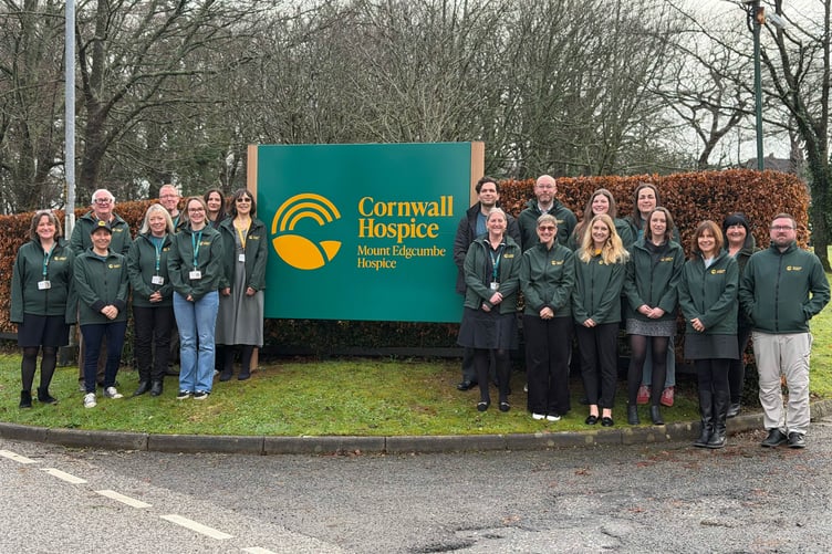 Cornwall Hospice staff and volunteers at the unveiling of the new name.