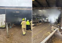 Launceston firefighters tackle machinery blaze in barn