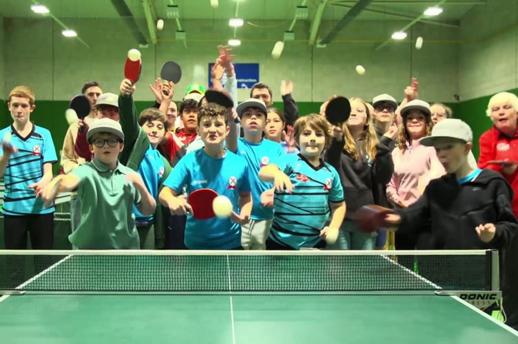Table Tennis juniors Cornwall.