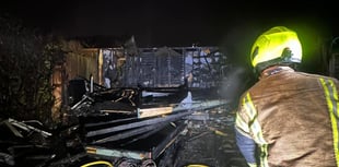 Multiple sheds catch fire in overnight blaze near Padstow