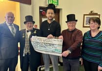 Bodmin Age Concern presented with cheque after Wassail donation