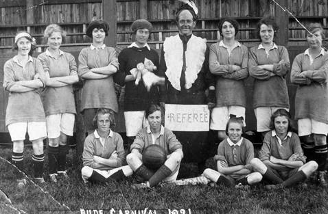 The Post is grateful to The Castle Heritage Centre, Bude, for supplying this image titled 'Ladies football, Bude Carnival'. Do any of our readers recognise those pictured? 