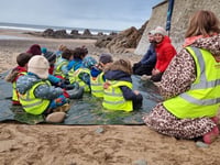 Local pupils help reduce beach pollution in North Cornwall