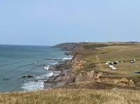 Amazing soaring cliffs with twisted rock formations