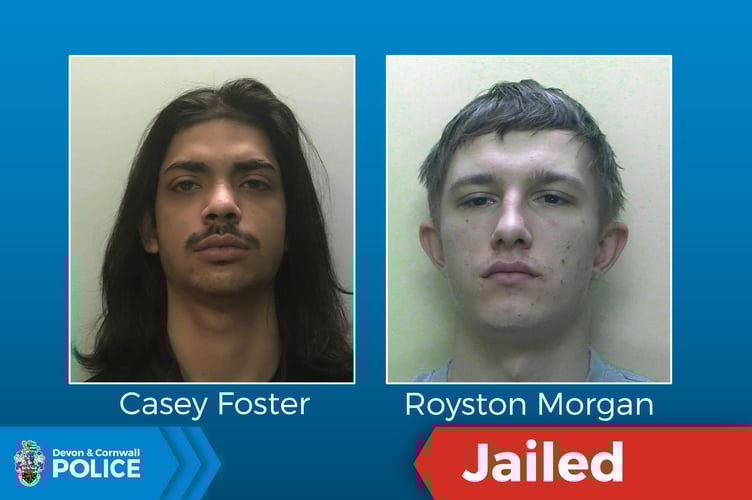 Casey Foster and Royston Morgan appeared at Truro Crown Court for sentencing over the shocking incident at Asda Express on July 2, 2024.
