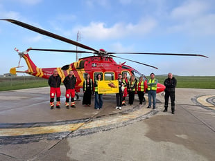 Staff mark over 10 years of backing for air ambulance