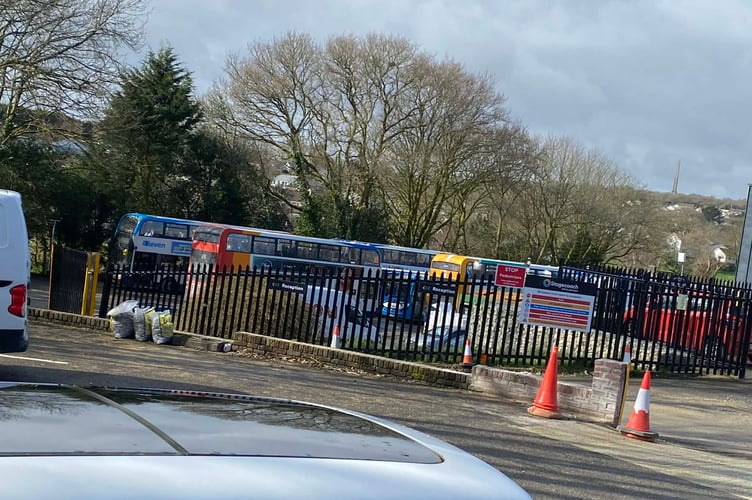 The Stagecoach bus depot in Bodmin (Picture: Cllr Andy Coppin)