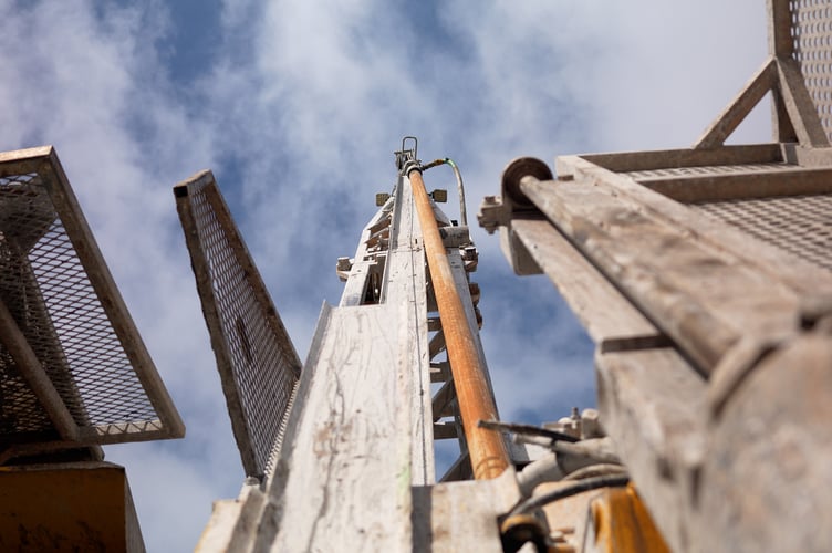 One of the drills Cornwall Resources Limited are using to extract samples from their Redmoor project, near Callington