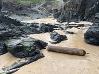 Gas cylinder found on Padstow beach