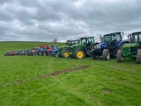 Tractors turn out in force for Callington charity drive