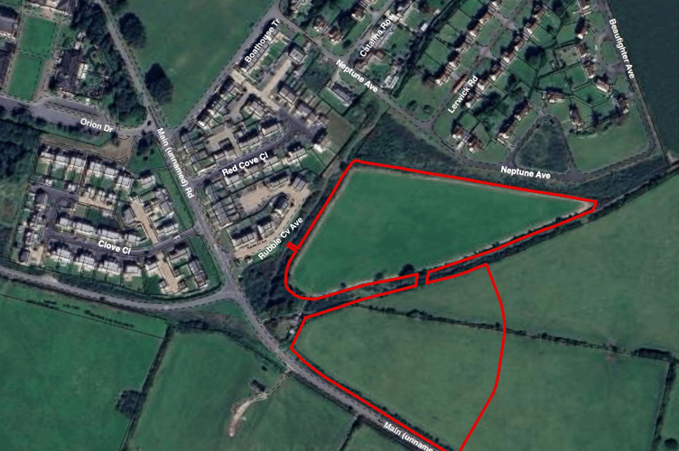 The site location for the St Eval development is marked in red (Picture: Cornwall Council)