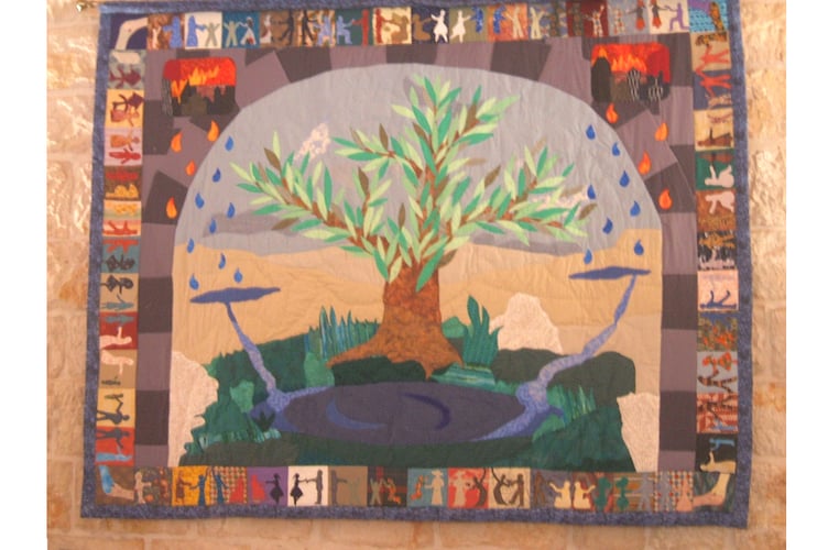 A tapestry at the Friends Meeting House in Ramallah in the West Bank. (Picture: Liz Burroughs)