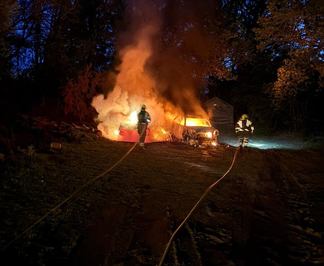Crews called to tackle vehicle fires in Gunnislake