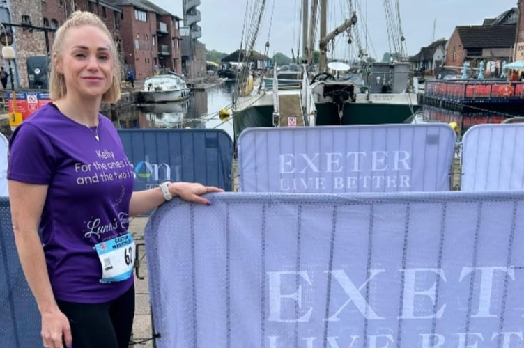 Kelly Waters will join around 30 runners representing Luna’s Fund at the Plymouth Half Marathon on Sunday 