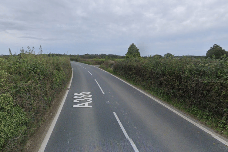 A386 between Hatherleigh and Folly Gate.