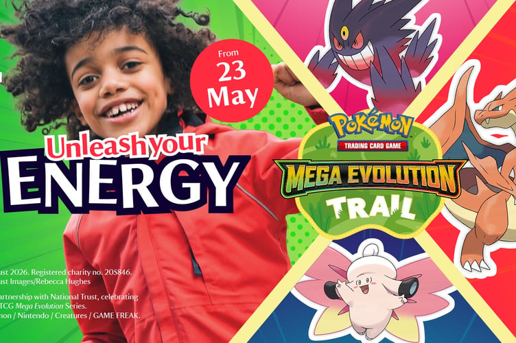 At Lanhydrock, Pokémon fans can take part in the new Pokémon Trading Card Game Mega Evolution Trail running from May 23-31