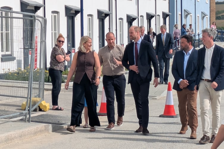 Prince William being down the Build-to-Rent houses (Picture: Warren Wilkins)