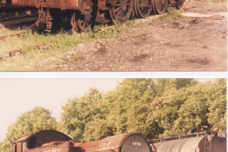 Bodmin Railway locomotive 5552 when it had been scrapped (Picture: Bodmin Railway)