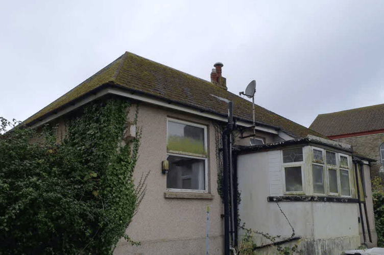 The present bungalow in Callington is in a poor state of repair and made from mundic block (Picture: Cornwall Council)