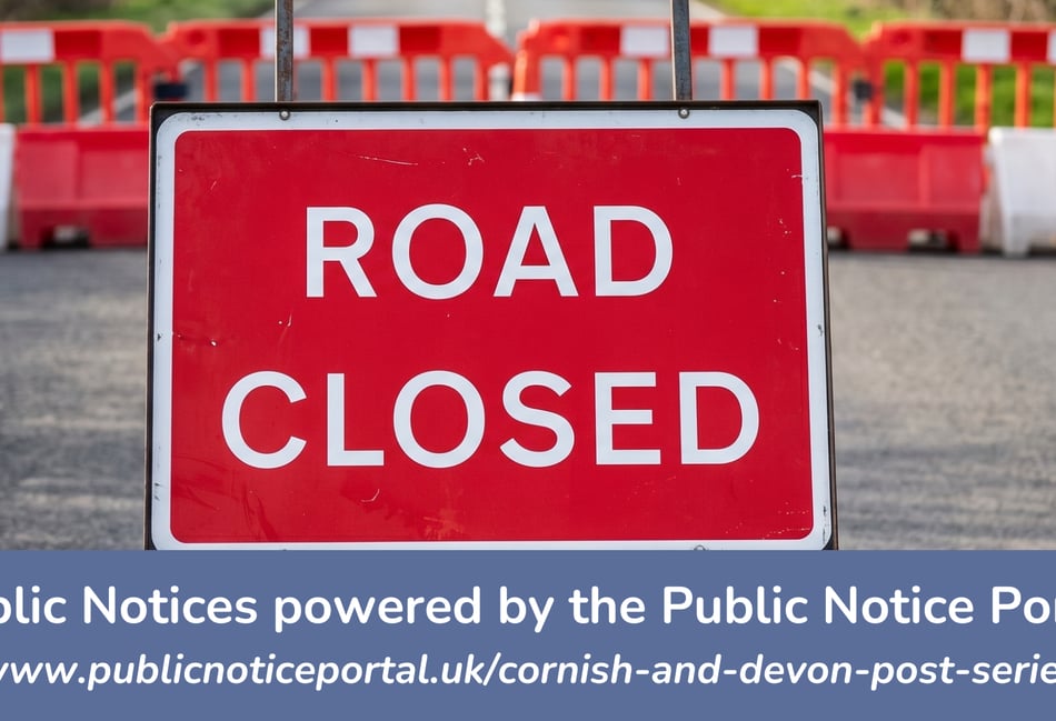 Public Notices: Speed restriction for length of road in Bodmin