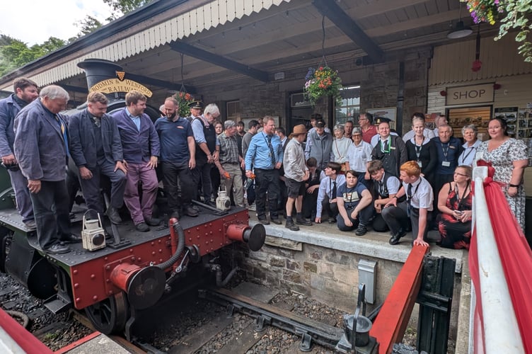 Staff and volunteers from Bodmin Railway gather for a photo to mark their 40th anniversary. (Picture: White Ladder Creative)