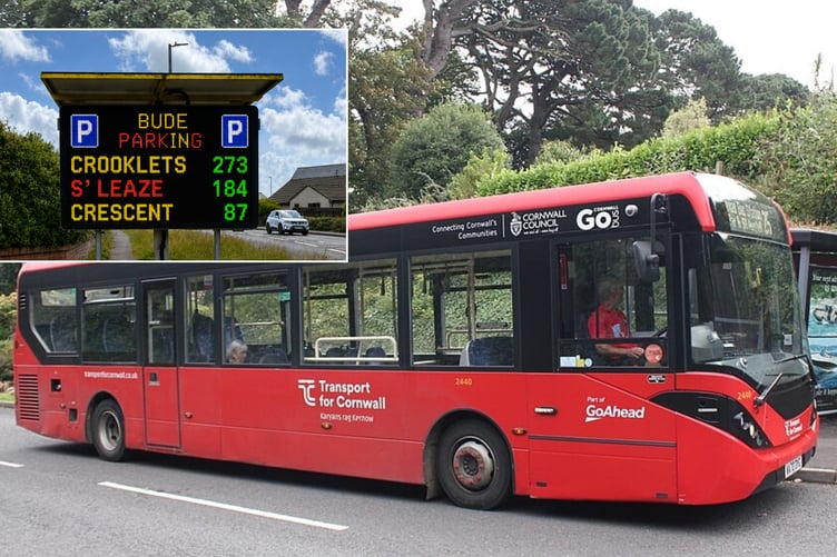 Bude Bus and Sign