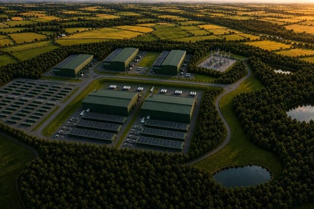 The data centre and battery storage plant planned for the countryside near Great Torrington.