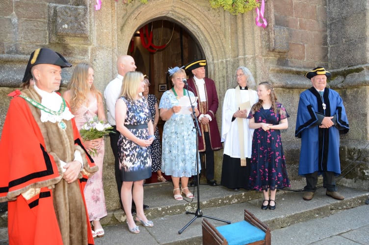 Cllr Helen Parker addresses the crowds as the new Pretty Maid is unveiled (Picture: Rodney Parrish)