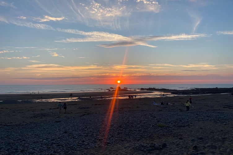 Famed for its sunsets and dog friendly after 6pm, Widemouth Bay is the perfect place to sit, with a picnic, and watch as the sun dips beyond the horizon. (Picture: Zoe Uglow)