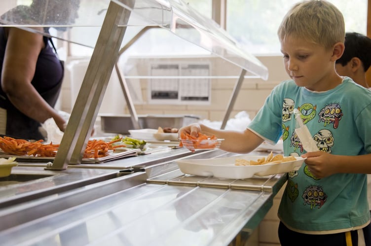 School Dinner Stock Image