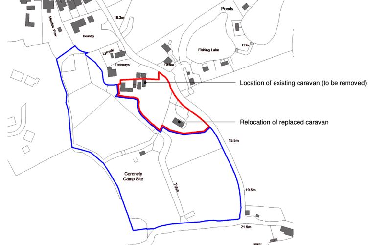 The map showing the proposed relocation of the mobile home (Picture: Cornwall Council)