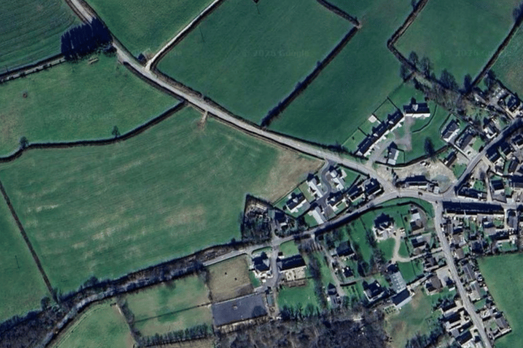 The land to the west of the site is where the planned homes in Stibb Cross would be located (Picture: Torridge District Council)