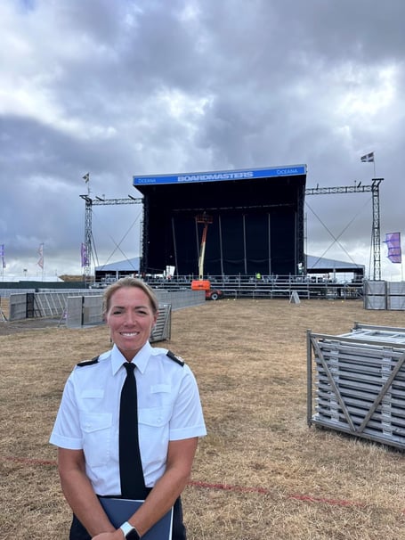 Police Commander, Superintendent Vicky Howell at the music festival site
