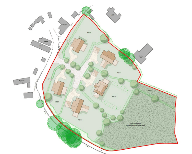 The proposed layout of the development in Fentonadle (Picture: Cornwall Council)