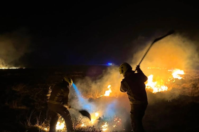 Cornwall's fire crews taking on some of the wildfires in the Duchy (Picture: CFRS)