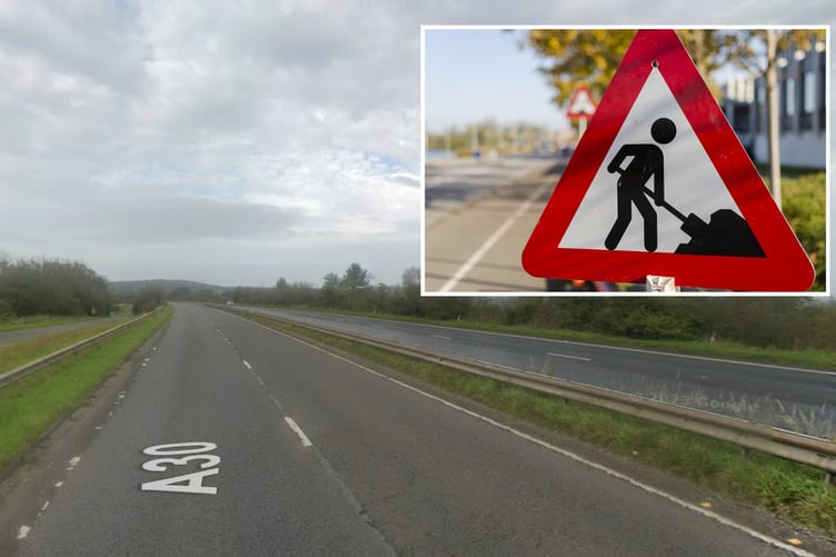 A30 Fivelanes Road Works