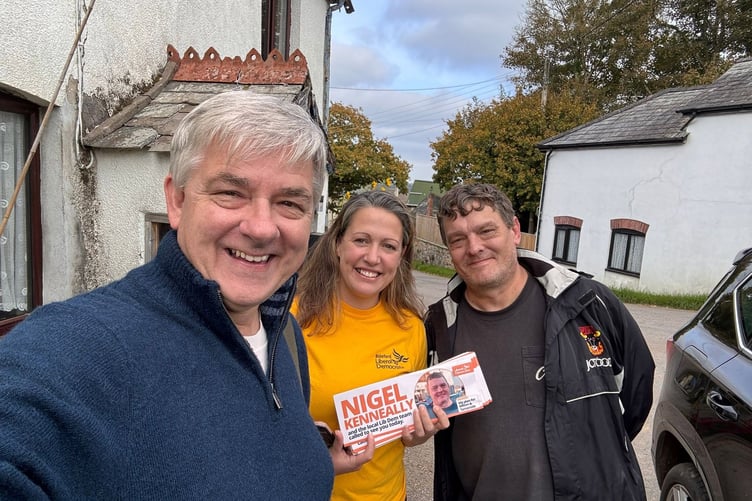 Cllr Cheryl Cottle-Hunkin (centre), pictured with Cllr Nigel Kenneally (right) and Phil Hutty (left). (Picture: Nigel Kenneally)