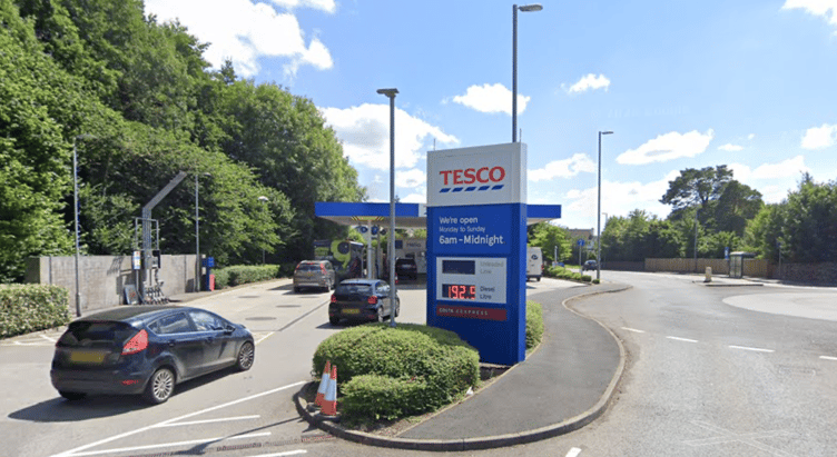 The incident happened on the forecourt of the Tesco Filling Station in Callington during the evening of Monday, August 10.