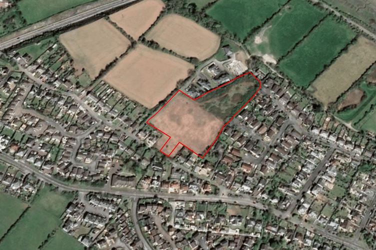 The red markings indicate the outline of the development plot in Wadebridge (Picture: Cornwall Council)