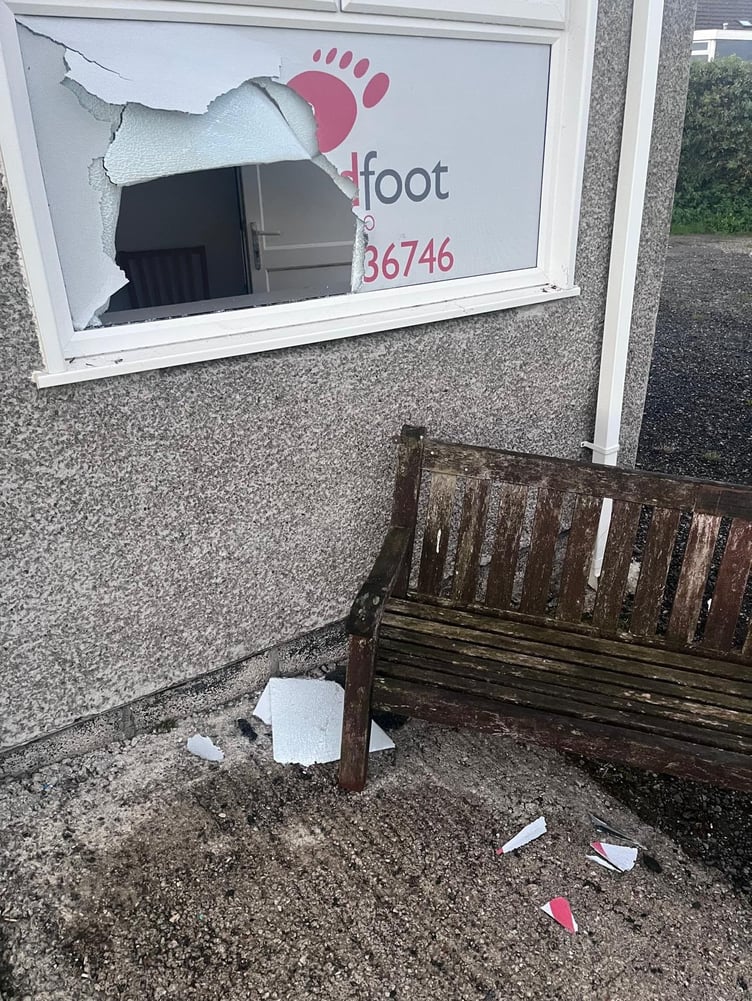 Just some of the needless damage that has been caused at Callington Cricket Club