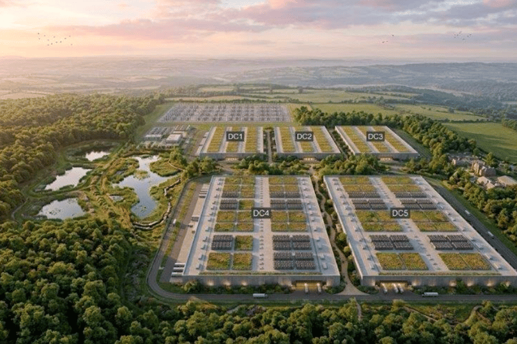 An AI-generated impression of how the XLinks AI campus could look as included in a briefing document. (Picture: XLinks/Gemini AI)