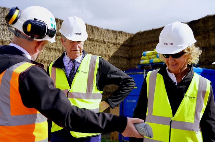 Colonel Sir Edward Bolitho toured Cornwall Resources’ Redmoor project near Callington, accompanied by Deputy Lieutenant Kate Holborow